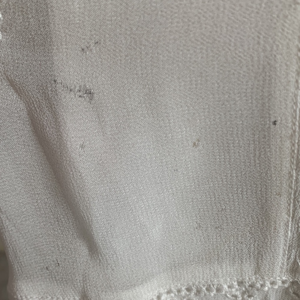 Lucky Brand Boho White Crochet Lace‎ Mini Dress Size S - Picture 6 of 12